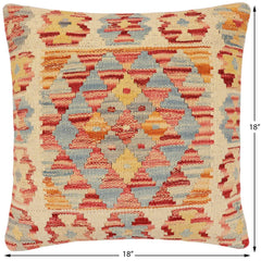 handmade Traditional Pillow Rust Red Hand-made SQUARE 100% WOOL Hand woven turkish pillow2' x 2'