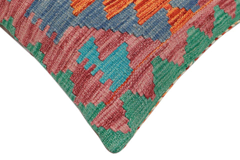 handmade Traditional Pillow Rust Blue Hand-made SQUARE 100% WOOL Hand woven turkish pillow2 x 2