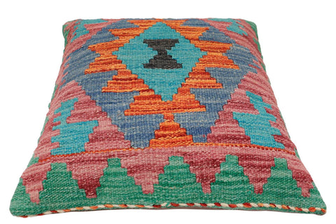 handmade Traditional Pillow Rust Blue Hand-made SQUARE 100% WOOL Hand woven turkish pillow2 x 2