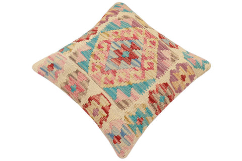 handmade Traditional Pillow Red Blue Hand-made SQUARE 100% WOOL Hand woven turkish pillow2 x 2