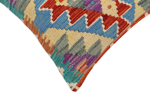 handmade Traditional Pillow Rust Blue Hand-made SQUARE 100% WOOL Hand woven turkish pillow2 x 2