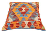 handmade Traditional Pillow Rust Blue Hand-made SQUARE 100% WOOL Hand woven turkish pillow2' x 2'