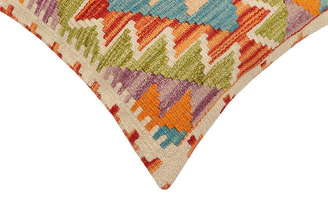 handmade Traditional Pillow Rust Blue Hand-made SQUARE 100% WOOL Hand woven turkish pillow2 x 2
