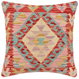 handmade Traditional Pillow Red Blue Hand-made SQUARE 100% WOOL Hand woven turkish pillow2' x 2'