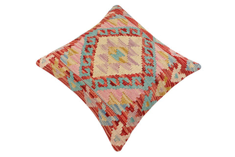 handmade Traditional Pillow Red Blue Hand-made SQUARE 100% WOOL Hand woven turkish pillow2 x 2