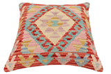 handmade Traditional Pillow Red Blue Hand-made SQUARE 100% WOOL Hand woven turkish pillow2' x 2'