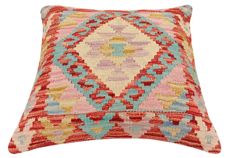 handmade Traditional Pillow Red Blue Hand-made SQUARE 100% WOOL Hand woven turkish pillow2 x 2
