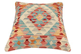 handmade Traditional Pillow Red Blue Hand-made SQUARE 100% WOOL  Hand woven turkish pillow  2 x 2