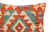 handmade Traditional Pillow Rust Blue Hand-made SQUARE 100% WOOL Hand woven turkish pillow2' x 2'