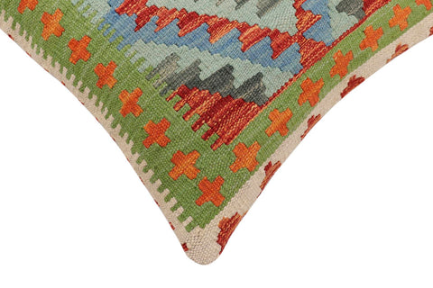 handmade Traditional Pillow Rust Blue Hand-made SQUARE 100% WOOL Hand woven turkish pillow2 x 2