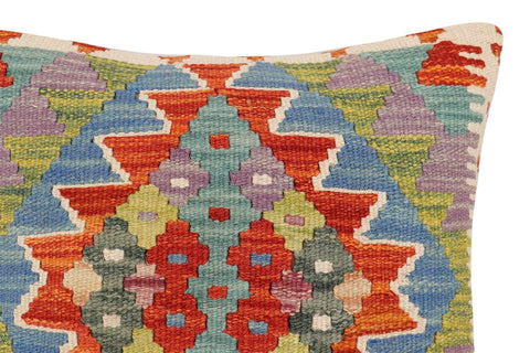 handmade Traditional Pillow Rust Blue Hand-made SQUARE 100% WOOL Hand woven turkish pillow2 x 2