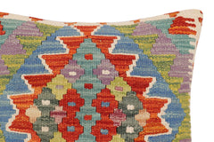 handmade Traditional Pillow Rust Blue Hand-made SQUARE 100% WOOL Hand woven turkish pillow2' x 2'