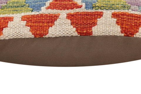 handmade Traditional Pillow Rust Blue Hand-made SQUARE 100% WOOL Hand woven turkish pillow2 x 2