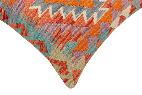 handmade Traditional Pillow Rust Blue Hand-made SQUARE 100% WOOL Hand woven turkish pillow2 x 2