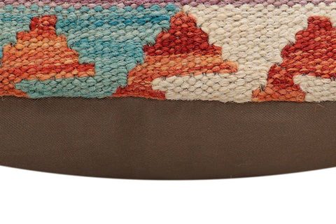 handmade Traditional Pillow Rust Blue Hand-made SQUARE 100% WOOL Hand woven turkish pillow2 x 2