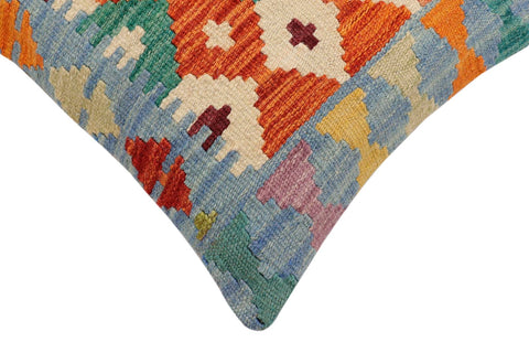 handmade Traditional Pillow Rust Blue Hand-made SQUARE 100% WOOL Hand woven turkish pillow2 x 2
