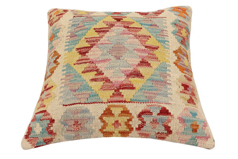 handmade Traditional Pillow Red Rust Hand-Woven SQUARE 100% WOOL Hand woven turkish pillow2 x 2