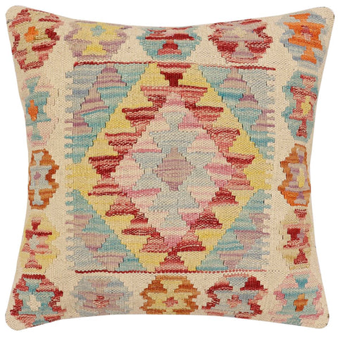 handmade Traditional Pillow Red Rust Hand-Woven SQUARE 100% WOOL Hand woven turkish pillow2 x 2