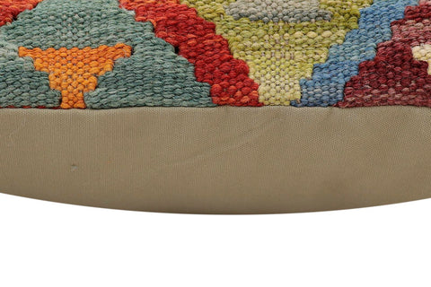 handmade Traditional Pillow Rust Blue Hand-Woven SQUARE 100% WOOL Hand woven turkish pillow2 x 2