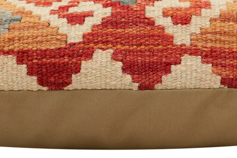 handmade Traditional Pillow Rust Blue Hand-Woven SQUARE 100% WOOL Hand woven turkish pillow2 x 2