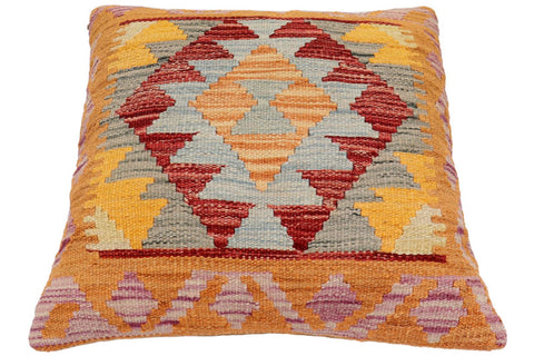 handmade Traditional Pillow Red Blue Hand-Woven SQUARE 100% WOOL Hand woven turkish pillow2 x 2