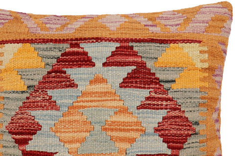 handmade Traditional Pillow Red Blue Hand-Woven SQUARE 100% WOOL Hand woven turkish pillow2 x 2