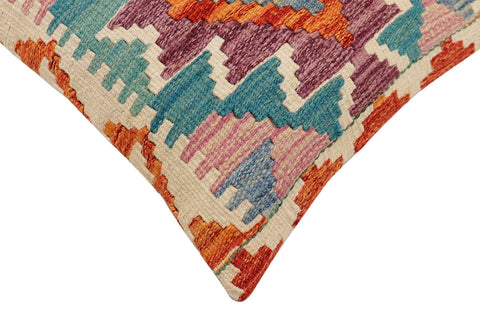 handmade Traditional Pillow Rust Blue Hand-Woven SQUARE 100% WOOL Hand woven turkish pillow2 x 2