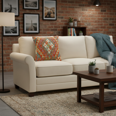 Bohemian Sharpe Turkish Hand-Woven Kilim Pillow