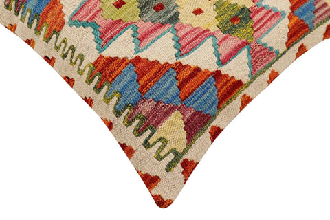 handmade Traditional Pillow Rust Blue Hand-Woven SQUARE 100% WOOL Hand woven turkish pillow2 x 2