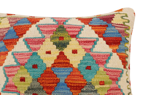 handmade Traditional Pillow Rust Blue Hand-Woven SQUARE 100% WOOL Hand woven turkish pillow2 x 2