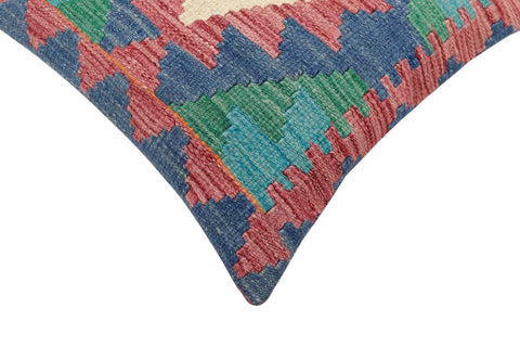 handmade Traditional Pillow Burgundy Blue Hand-Woven SQUARE 100% WOOL Hand woven turkish pillow2 x 2