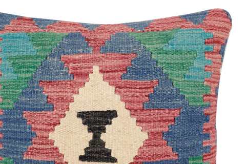 handmade Traditional Pillow Burgundy Blue Hand-Woven SQUARE 100% WOOL Hand woven turkish pillow2 x 2