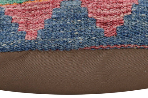 handmade Traditional Pillow Burgundy Blue Hand-Woven SQUARE 100% WOOL Hand woven turkish pillow2 x 2