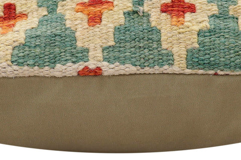 handmade Traditional Pillow Rust Blue Hand-Woven SQUARE 100% WOOL Hand woven turkish pillow2 x 2