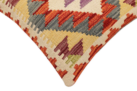 handmade Traditional Pillow Rust Gray Hand-Woven SQUARE 100% WOOL Hand woven turkish pillow2 x 2