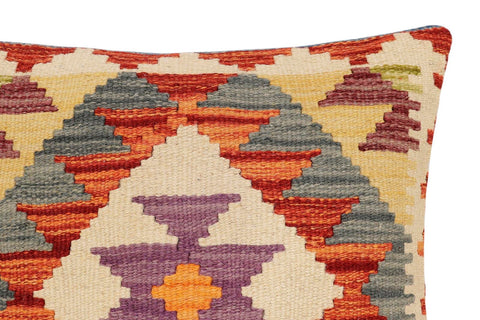 handmade Traditional Pillow Rust Gray Hand-Woven SQUARE 100% WOOL Hand woven turkish pillow2 x 2