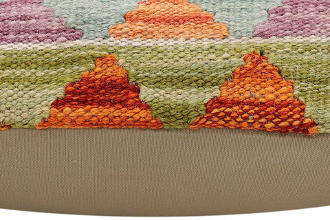 handmade Traditional Pillow Rust Blue Hand-Woven SQUARE 100% WOOL Hand woven turkish pillow2 x 2