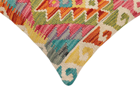 handmade Traditional Pillow Rust Blue Hand-Woven SQUARE 100% WOOL Hand woven turkish pillow2 x 2