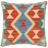 Rustic Newell Turkish Hand-Woven Kilim Pillow