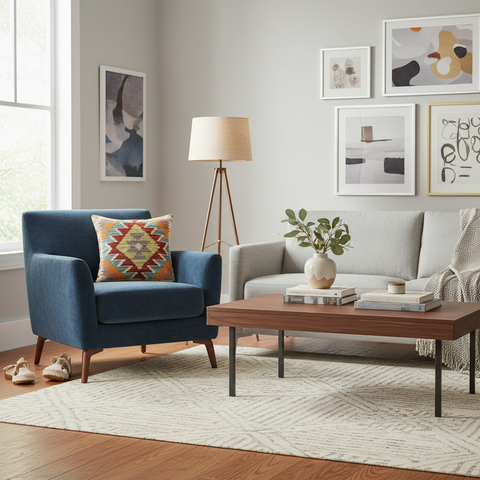 Tribal Lock Turkish Hand-Woven Kilim Pillow