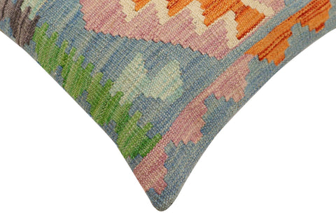 handmade Traditional Pillow Rust Blue Hand-Woven SQUARE 100% WOOL Hand woven turkish pillow2 x 2