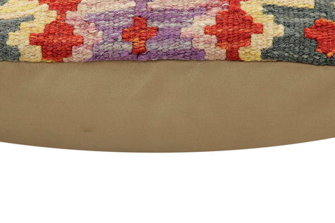 handmade Traditional Pillow Rust Blue Hand-Woven SQUARE 100% WOOL Hand woven turkish pillow2 x 2