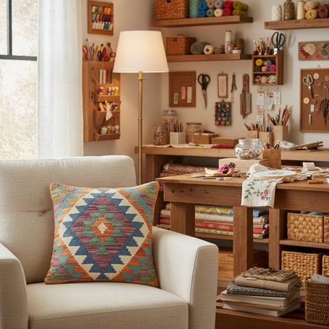 Bohemien Howarth Turkish Hand-Woven Kilim Pillow - " x "