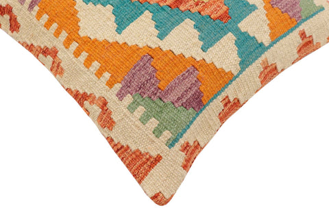 handmade Traditional Pillow Rust Blue Hand-Woven SQUARE 100% WOOL Hand woven turkish pillow2 x 2