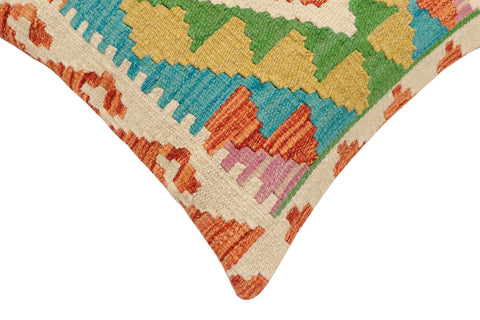handmade Traditional Pillow Rust Blue Hand-Woven SQUARE 100% WOOL Hand woven turkish pillow2 x 2