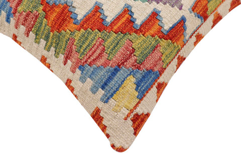 handmade Traditional Pillow Rust Blue Hand-Woven SQUARE 100% WOOL Hand woven turkish pillow2 x 2