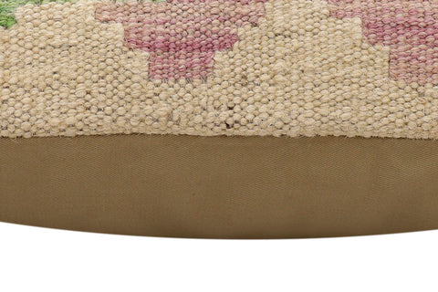 handmade Traditional Pillow Beige Rust Hand-Woven SQUARE 100% WOOL Hand woven turkish pillow2 x 2