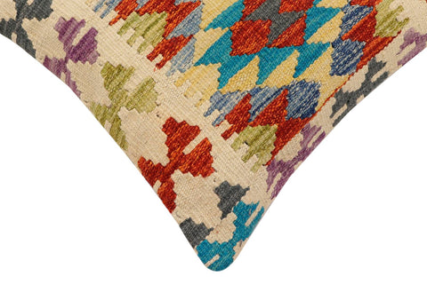 handmade Traditional Pillow Rust Blue Hand-Woven SQUARE 100% WOOL Hand woven turkish pillow2 x 2