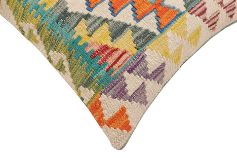 handmade Traditional Pillow Rust Blue Hand-Woven SQUARE 100% WOOL Hand woven turkish pillow2 x 2