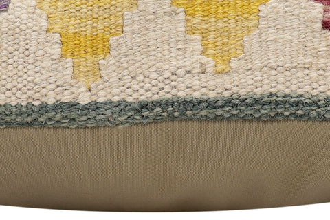 handmade Traditional Pillow Rust Blue Hand-Woven SQUARE 100% WOOL Hand woven turkish pillow2 x 2